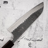 安立青紙超級槌目黑打菜刀165mm 黑檀柄