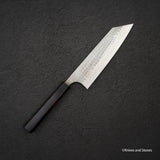 安立勝重 青紙二號槌目不鏽鋼夾層文化刀175mm 黑檀柄