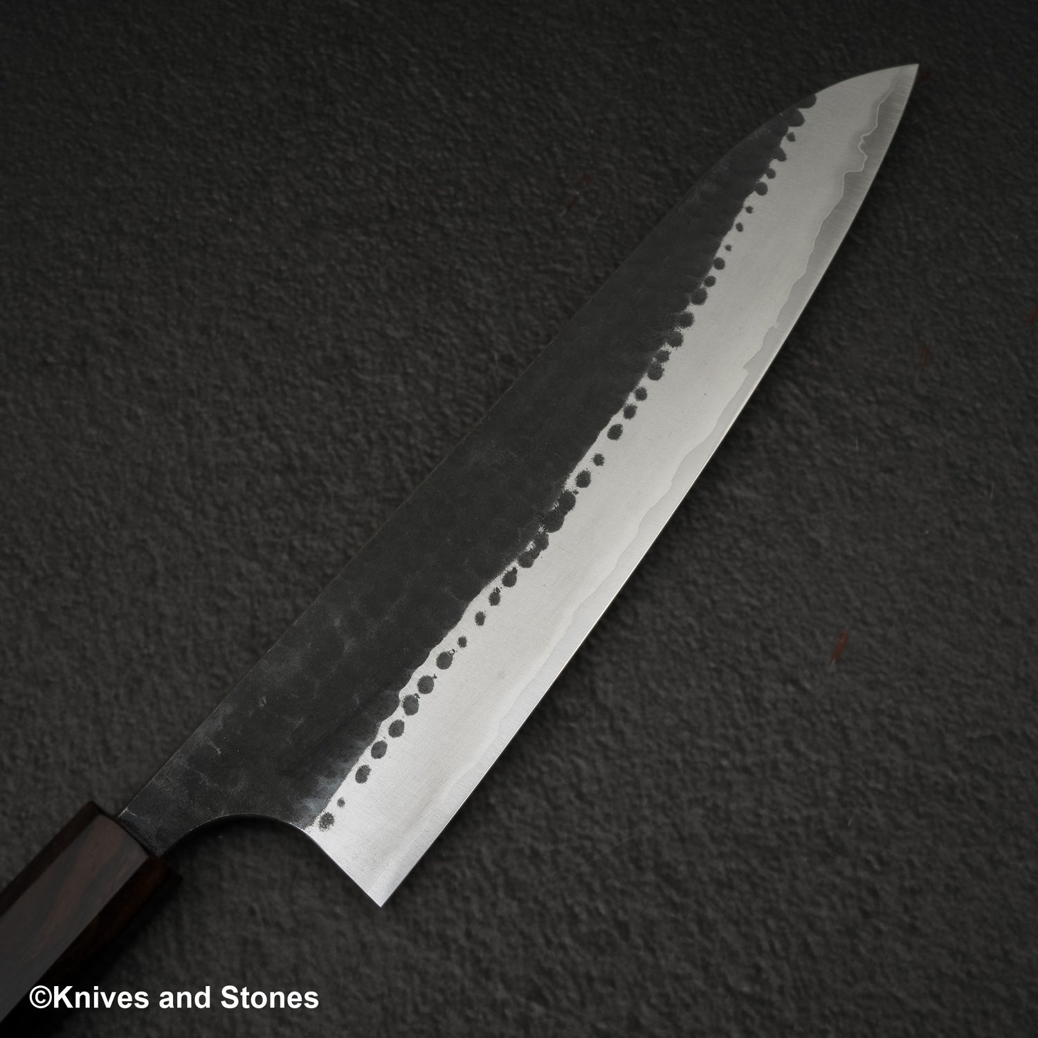 安立青紙超級槌目黑打牛刀210mm不鏽鋼夾層