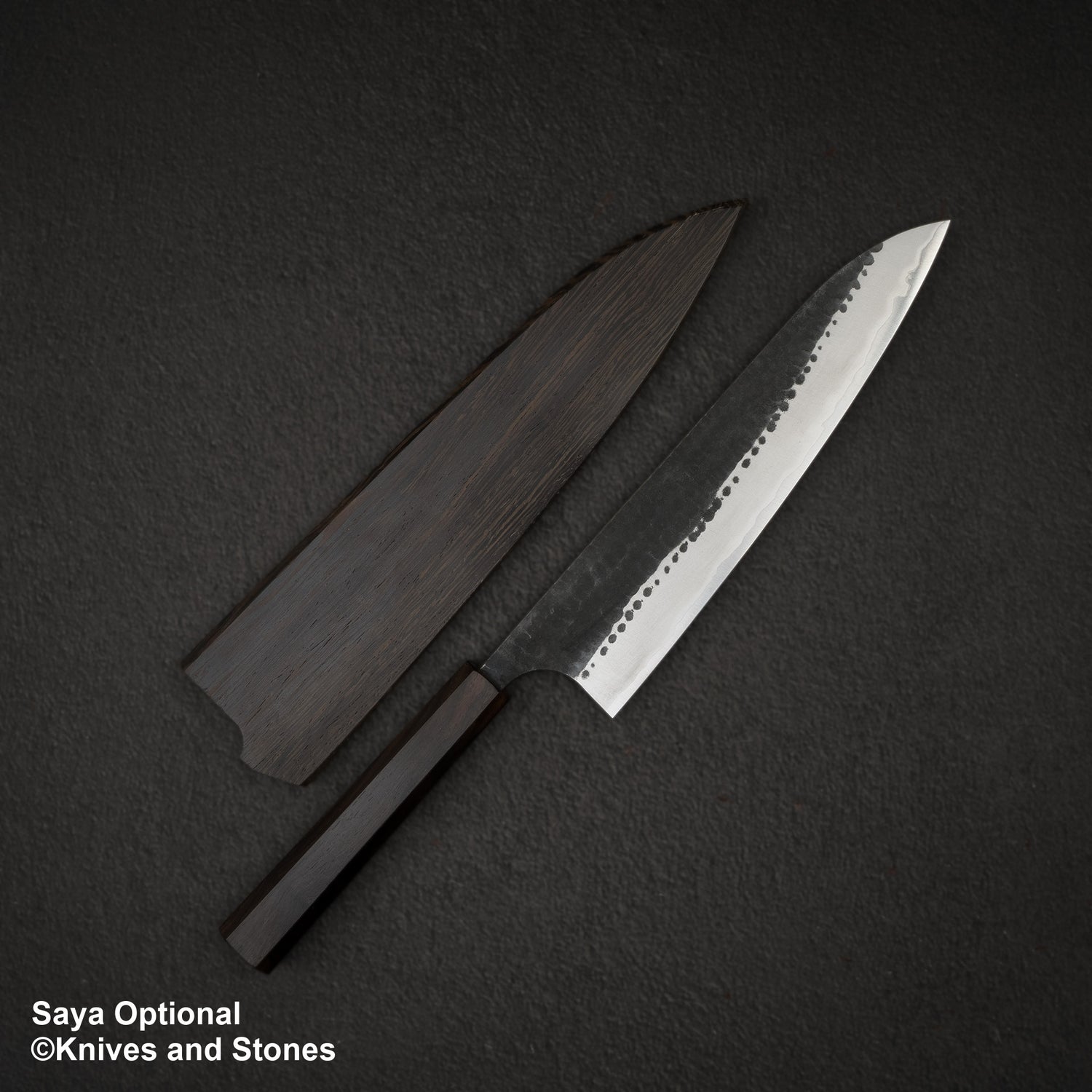 安立青紙超級槌目黑打牛刀210mm不鏽鋼夾層