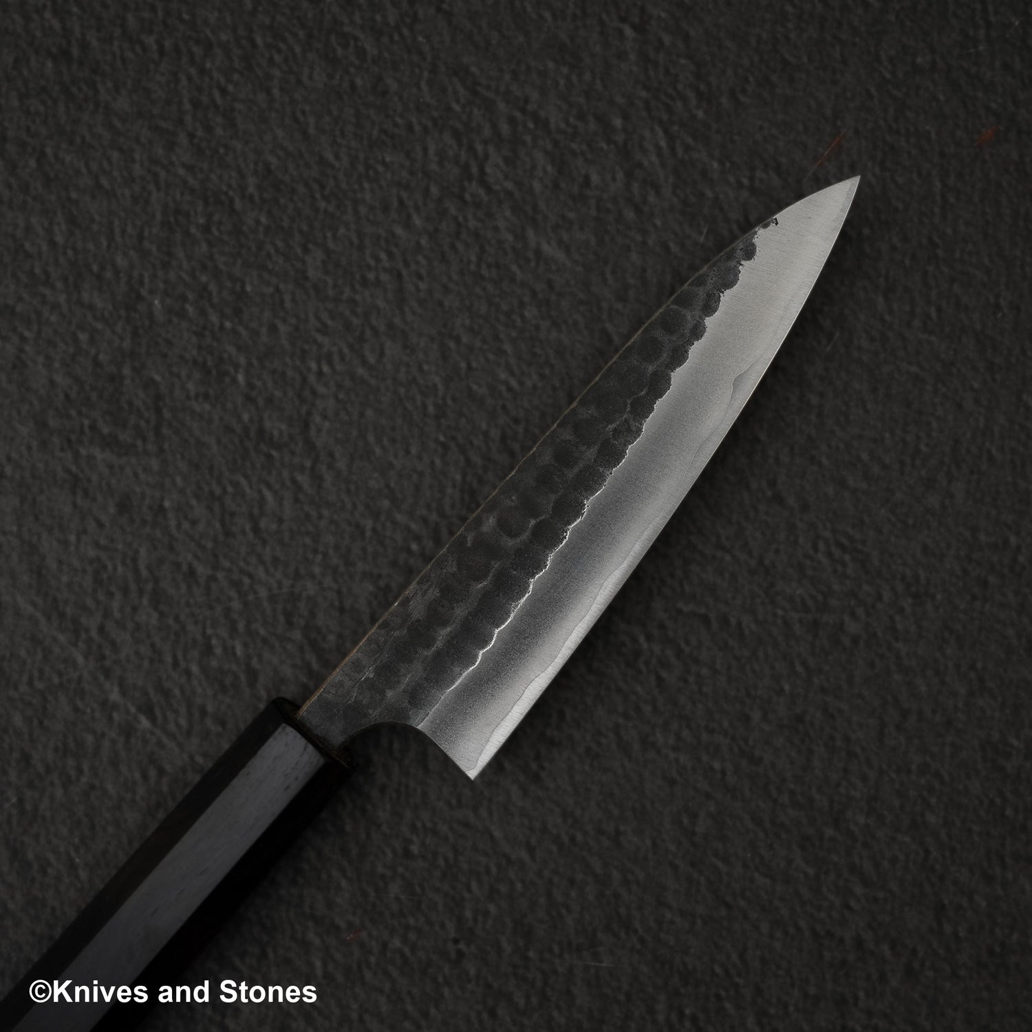 安立青紙超級槌目黑打小刀 120mm 不鏽鋼夾層