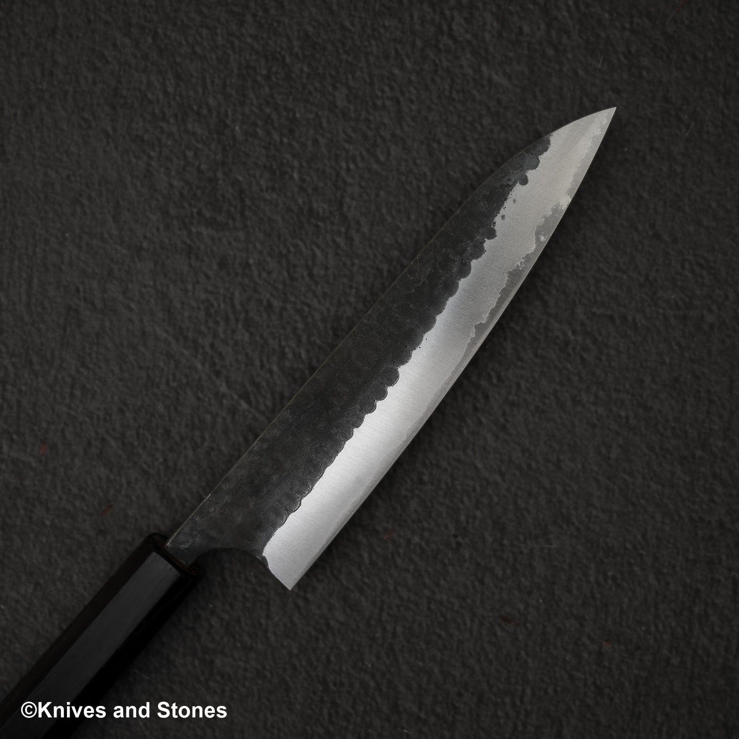 安立青紙超級槌目黑打小刀150mm不鏽鋼夾層