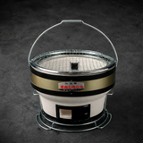 Portable Japanese Hibachi Tabletop Grill, Medium Size with Base