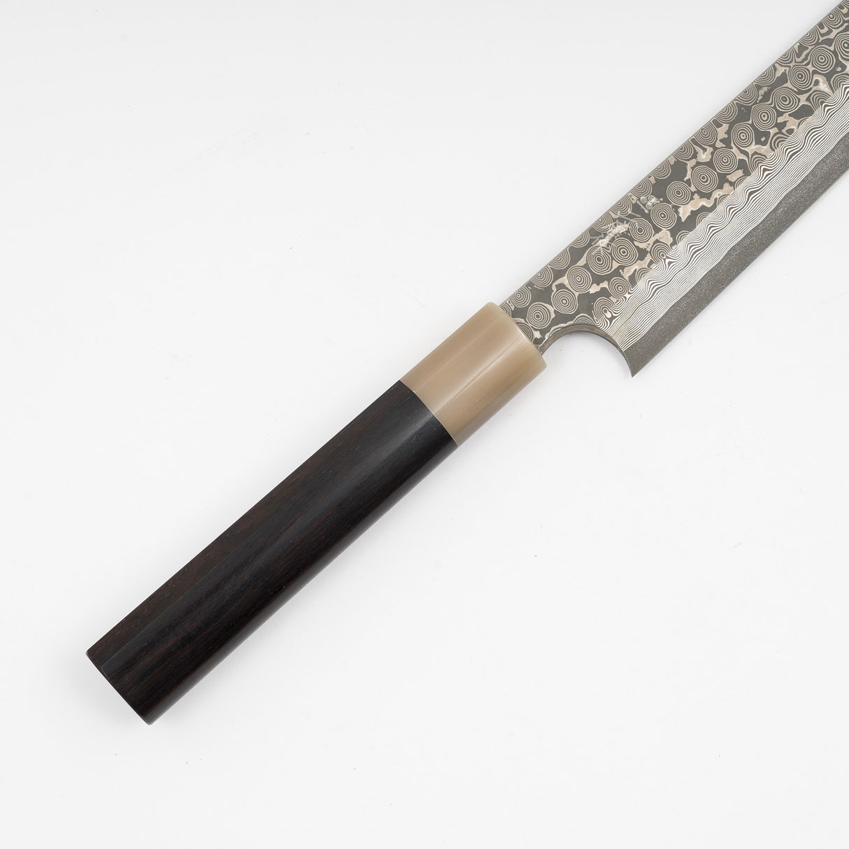 Nigara Anmon 銀山大馬士革 K 尖柳葉 300 毫米，帶有心形手柄