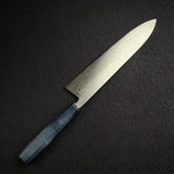 加茂詞朗 墨流 SG2 大馬士革 牛刀 240mm，穩定化捲曲楓木刀柄
