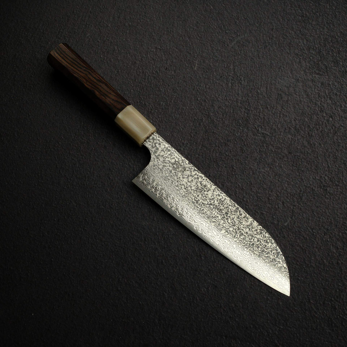 小林圭 SG2 大馬士革 三德刀 170mm，黑檀木柄 牛角柄環