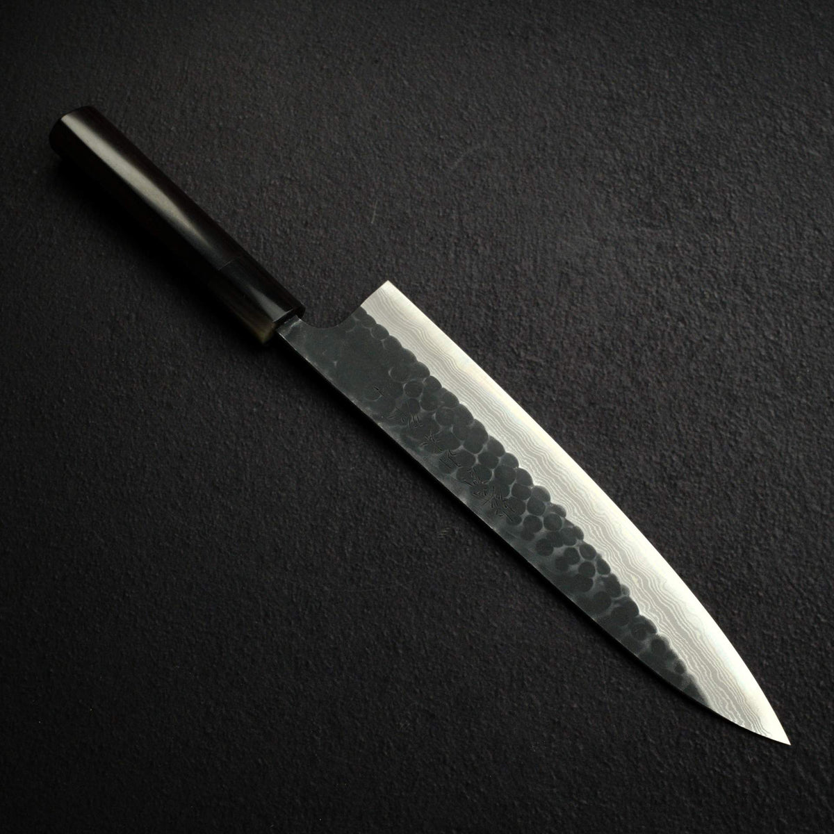 山本直 超級青鋼 黑打 大馬士革 牛刀 240mm