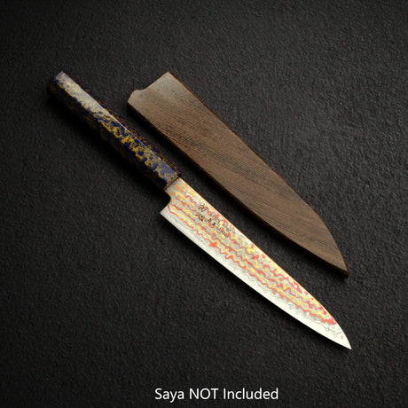 初心 孔雀 V-Toku-2 小刀 150mm 彩虹 大馬士革 紫色