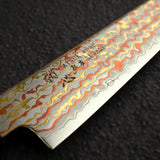 初心 孔雀 V-Toku-2 小刀 150mm 彩虹 大馬士革 紫色