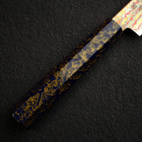 初心 孔雀 V-Toku-2 小刀 150mm 彩虹 大馬士革 紫色