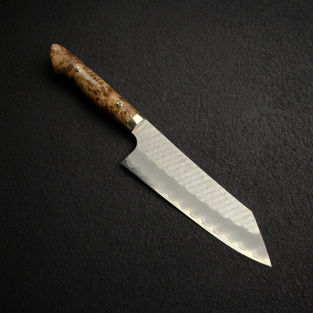 二唐 SG2 鎚目 霧面鏡面 文化刀 180mm 西式楓木瘤柄