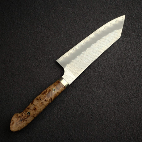 二唐 SG2 鎚目 霧面鏡面 文化刀 180mm 西式楓木瘤柄