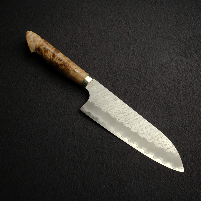 二唐 SG2 鎚目 霧面鏡面 三德刀 180mm 西式楓木瘤柄