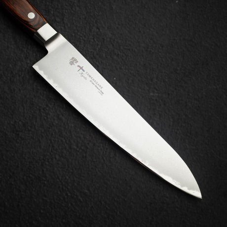 玉鋼 Kyoto 63 層-大馬士革 牛刀 刀 210mm 木 柄 二級品