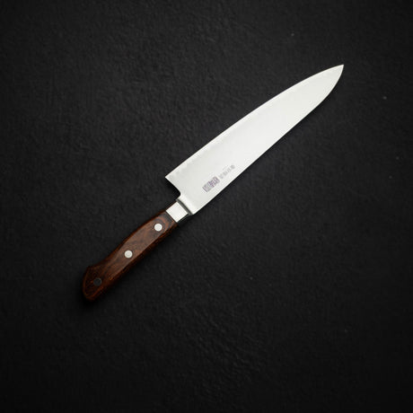 玉鋼 Kyoto 63 層-大馬士革 牛刀 刀 210mm 木 柄 二級品