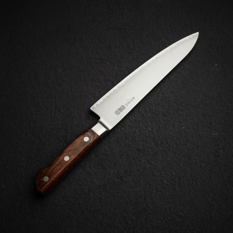 玉鋼 Kyoto 63 層-大馬士革 牛刀 刀 210mm 木 柄 二級品