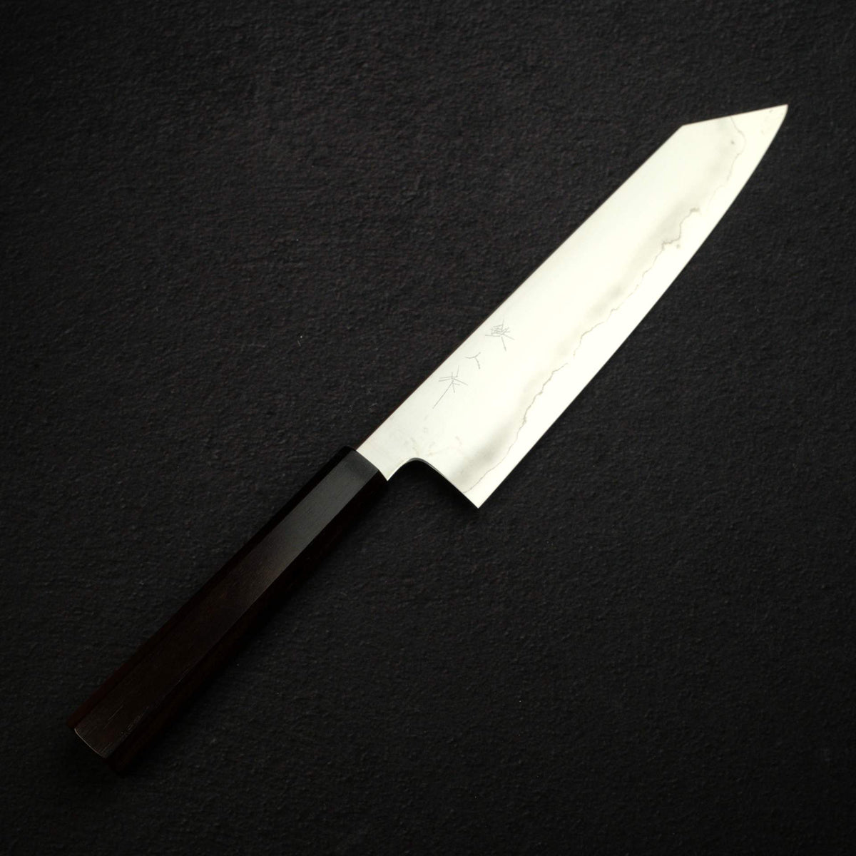 鐵人 銀三鋼 浮刃 切付 牛刀 240mm 黑檀木柄