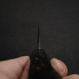 初心 x 二唐 銀三鋼 黑打 大馬士革 三德刀 170mm 碳纖維手柄