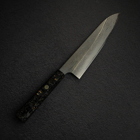 初心 銀三鋼 黑打 大馬士革 牛刀 240mm 碳纖維手柄