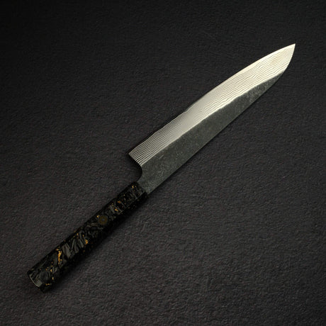 初心 銀三鋼 黑打 大馬士革 牛刀 240mm 碳纖維手柄