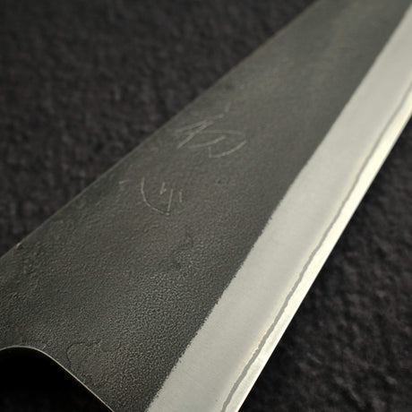 吉兼 白紙二號 黑打 梨地 去骨刀 150mm 不鏽鋼夾層 黑檀木 作 初心