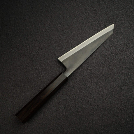 吉兼 白紙二號 黑打 梨地 去骨刀 150mm 不鏽鋼夾層 黑檀木 作 初心