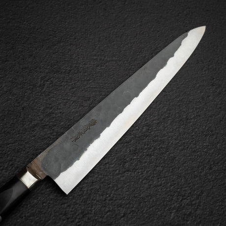 Teruyasu Fujiwara Denka 柳刃 240mm 青紙 Super 黑打