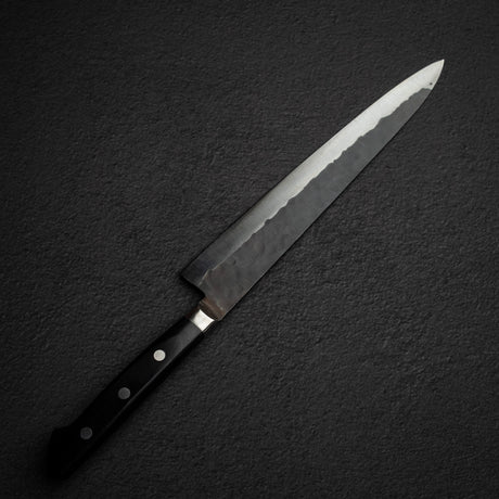 Teruyasu Fujiwara Denka 柳刃 240mm 青紙 Super 黑打