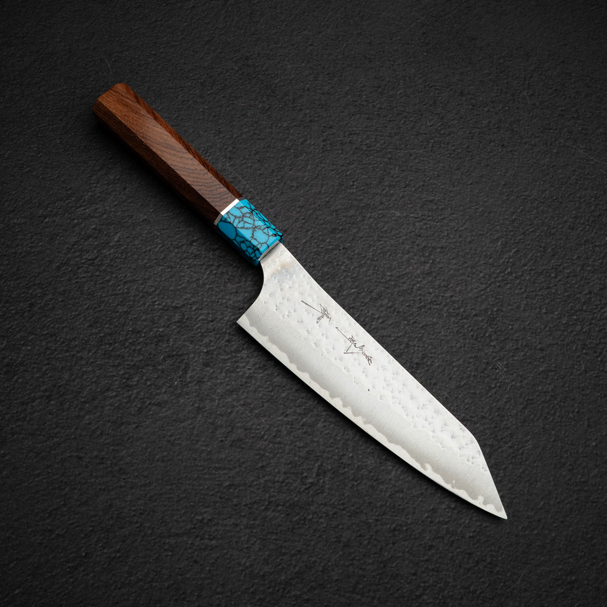 Kurosaki Kokusen Ei AS Bunka 170mm  - Turquoise Ferrule