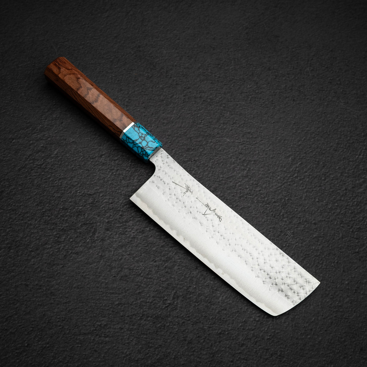Kurosaki Kokusen Ei AS Nakiri 170mm - Turquoise Ferrule