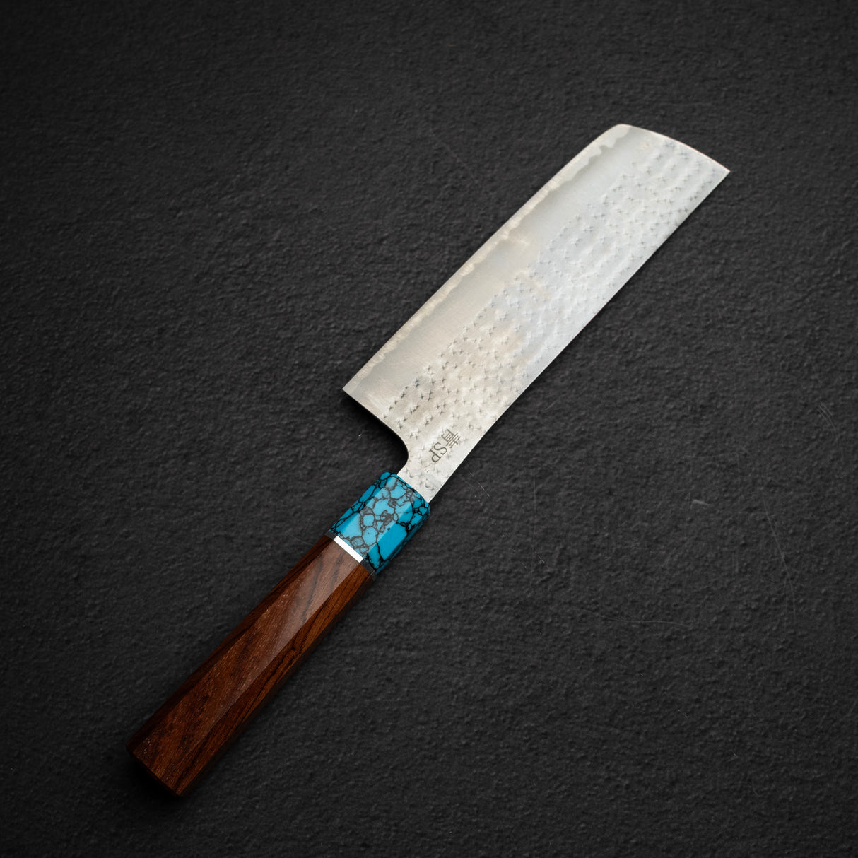 Kurosaki Kokusen Ei AS Nakiri 170mm - Turquoise Ferrule