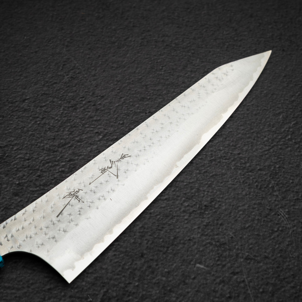 Kurosaki Kokusen Ei AS K tip Gyuto 210mm - Turquoise Ferrule