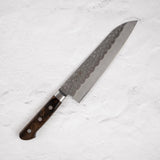 Tsunehisa AUS8 Tsuchime Santoku 180 mm Brown Western Handle