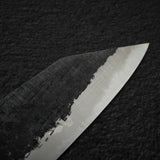 田中 Blue 2 黑打槌目不鏽鋼夾鐵 文化刀 165mm 朴木柄