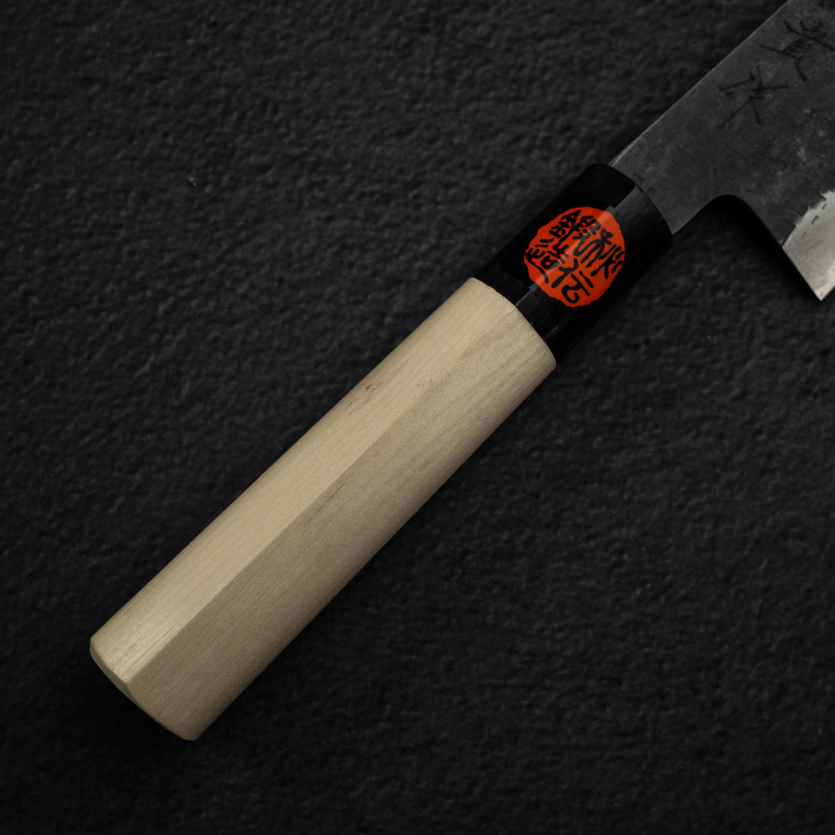 田中 Blue 2 黑打槌目不鏽鋼夾鐵 文化刀 165mm 朴木柄