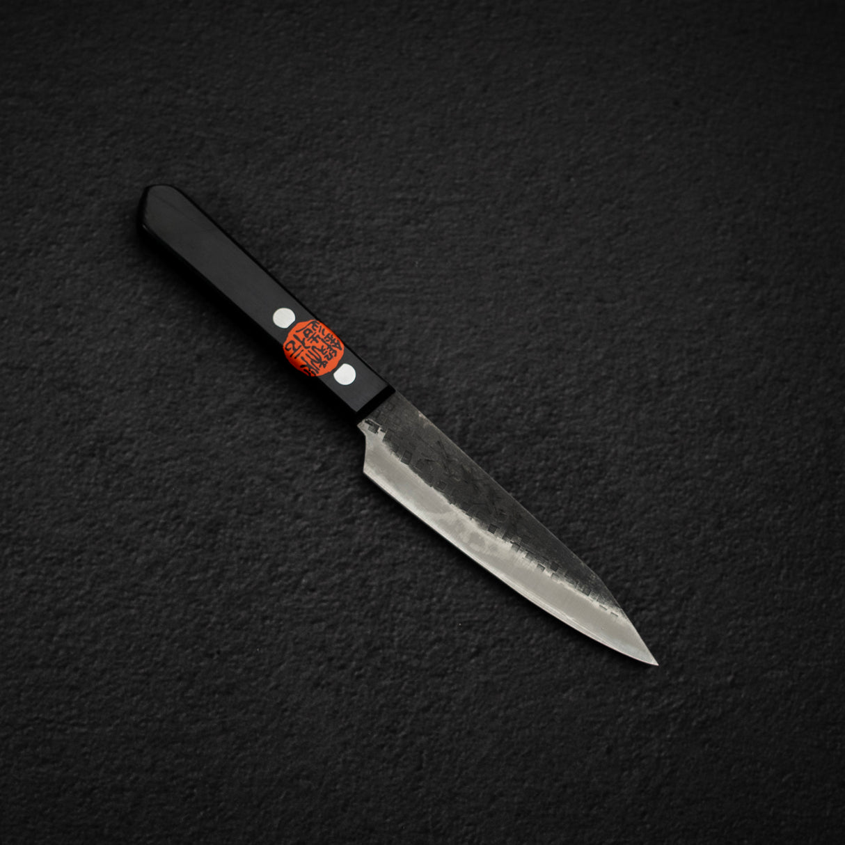 田中 Blue 2 黑打槌目不鏽鋼夾鐵 小刀 120mm