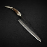 初心 蜃氣樓 超級青鋼 / 青紙超級鋼 牛刀 240mm 大馬士革 黑打 鹿角 柄