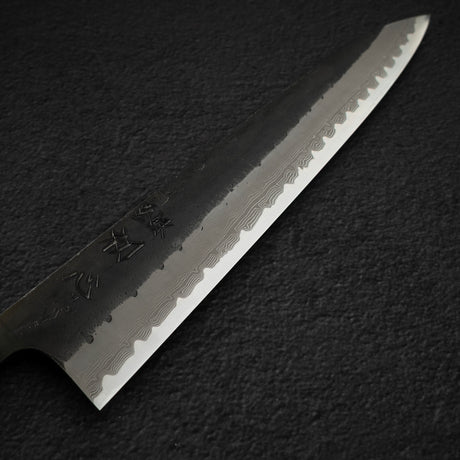 初心 Shinkiro 青紙 Super 牛刀 240mm 大馬士革黑打 鹿角柄