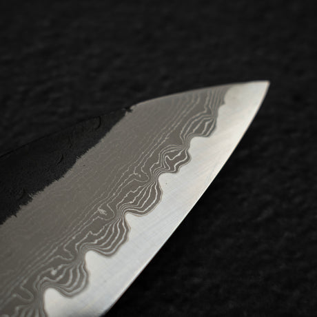 初心 Shinkiro 青紙 Super 牛刀 240mm 大馬士革黑打 鹿角柄