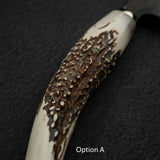 初心 蜃氣樓 超級青鋼 / 青紙超級鋼 牛刀 240mm 大馬士革 黑打 鹿角 柄