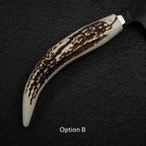 初心 蜃氣樓 超級青鋼 / 青紙超級鋼 牛刀 240mm 大馬士革 黑打 鹿角 柄