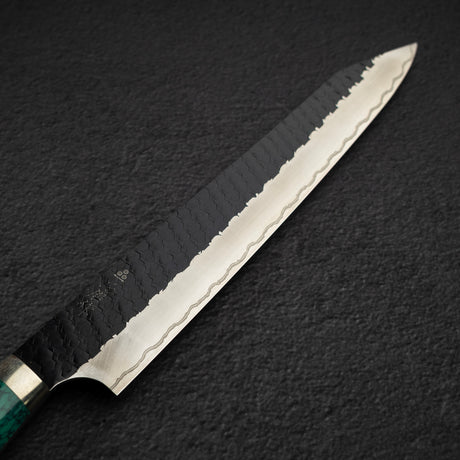 二唐 SG2 黑打槌目 K 型筋引 255mm 綠松石柄