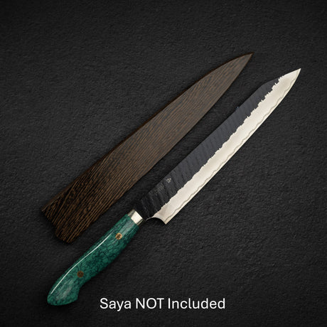 二唐 SG2 黑打槌目 K 型筋引 255mm 綠松石柄