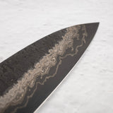 Hatsukokoro Itadaki Blue2 & White2 Dual Core Damasccus Tsushime Petty 150mm with Saya