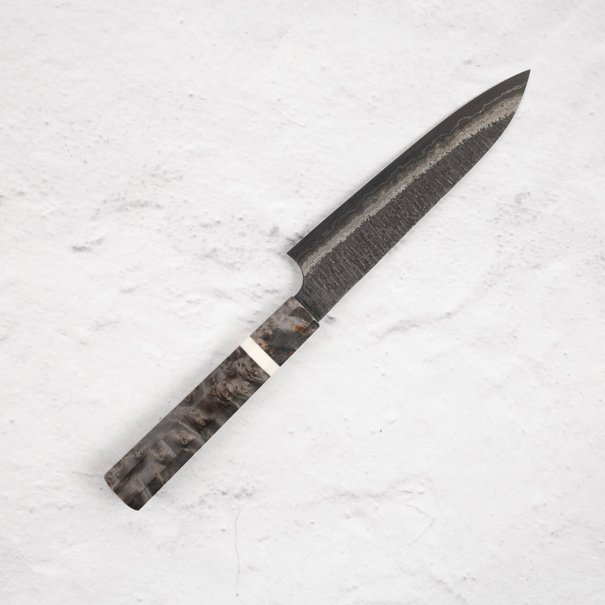 Hatsukokoro Itadaki Blue2 & White2 Dual Core Damasccus Tsushime Petty 150mm with Saya