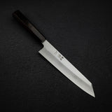 中川 銀三鋼 寬刃 霞 切付 牛刀 210mm 黑檀木柄