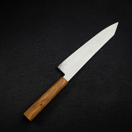 Hatsukokoro Ryuhyo SG2 Damascus K tip Gyuto 210mm Olivewood Handle