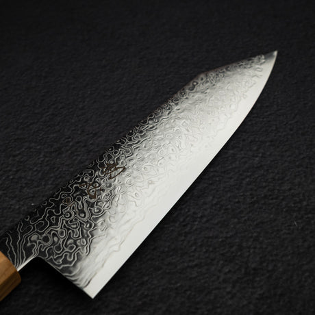 Hatsukokoro Ryuhyo SG2 Damascus Bunka 180mm Olivewood Handle