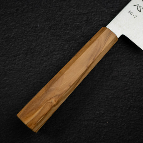 Hatsukokoro Ryuhyo SG2 Damascus Bunka 180mm Olivewood Handle