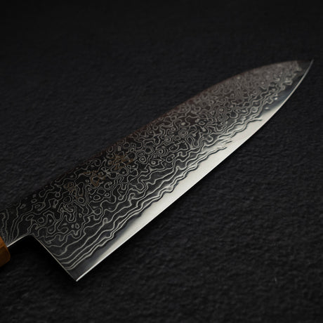 Hatsukokoro Ryuhyo SG2 Damascus Santoku 180mm Olivewood Handle